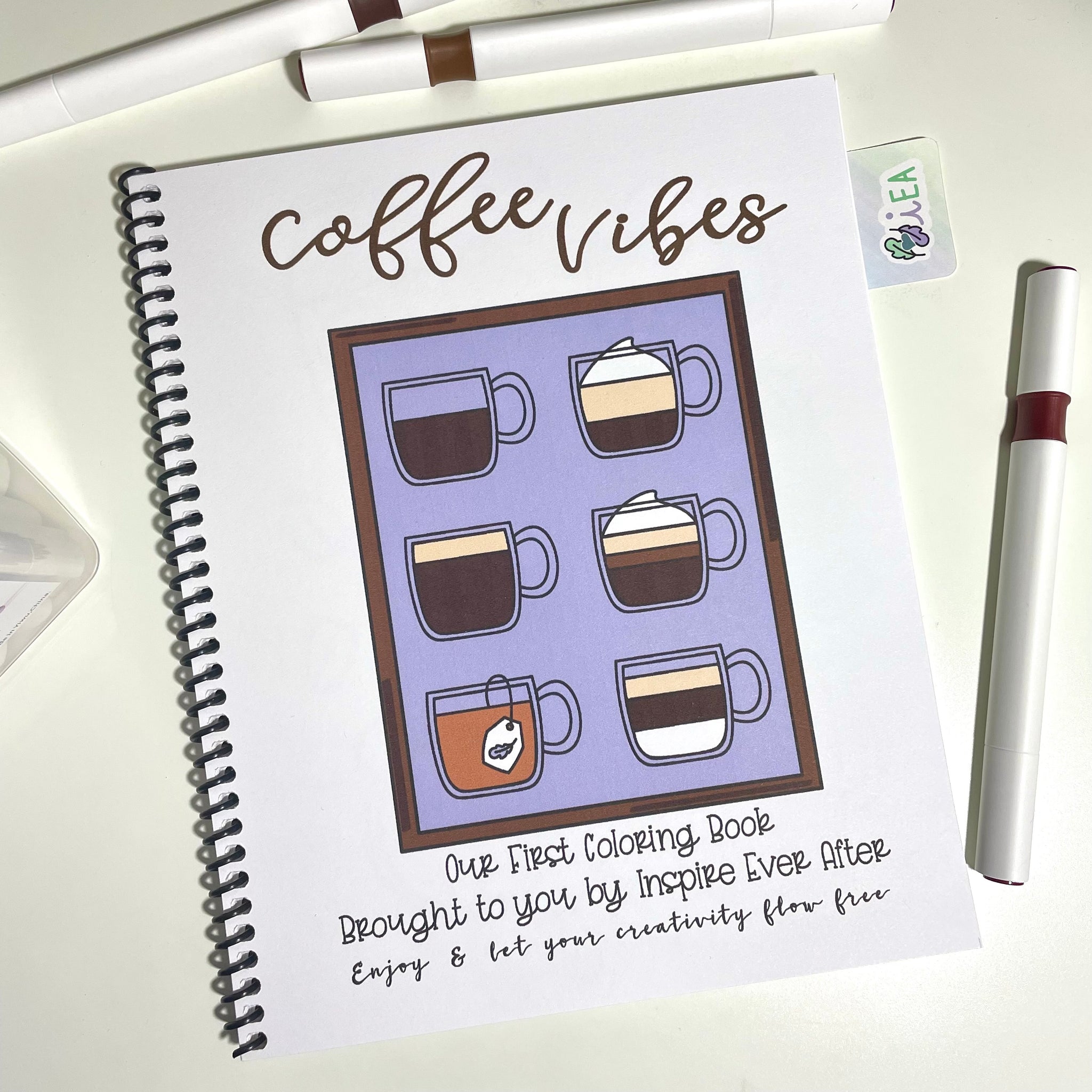 Coffee Vibes Coloring Book - Hand drawn Relaxing Accessory