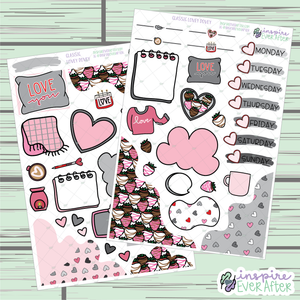 Classic Lovey Dovey Kit ~ Hand Drawn Functional Planner Stickers