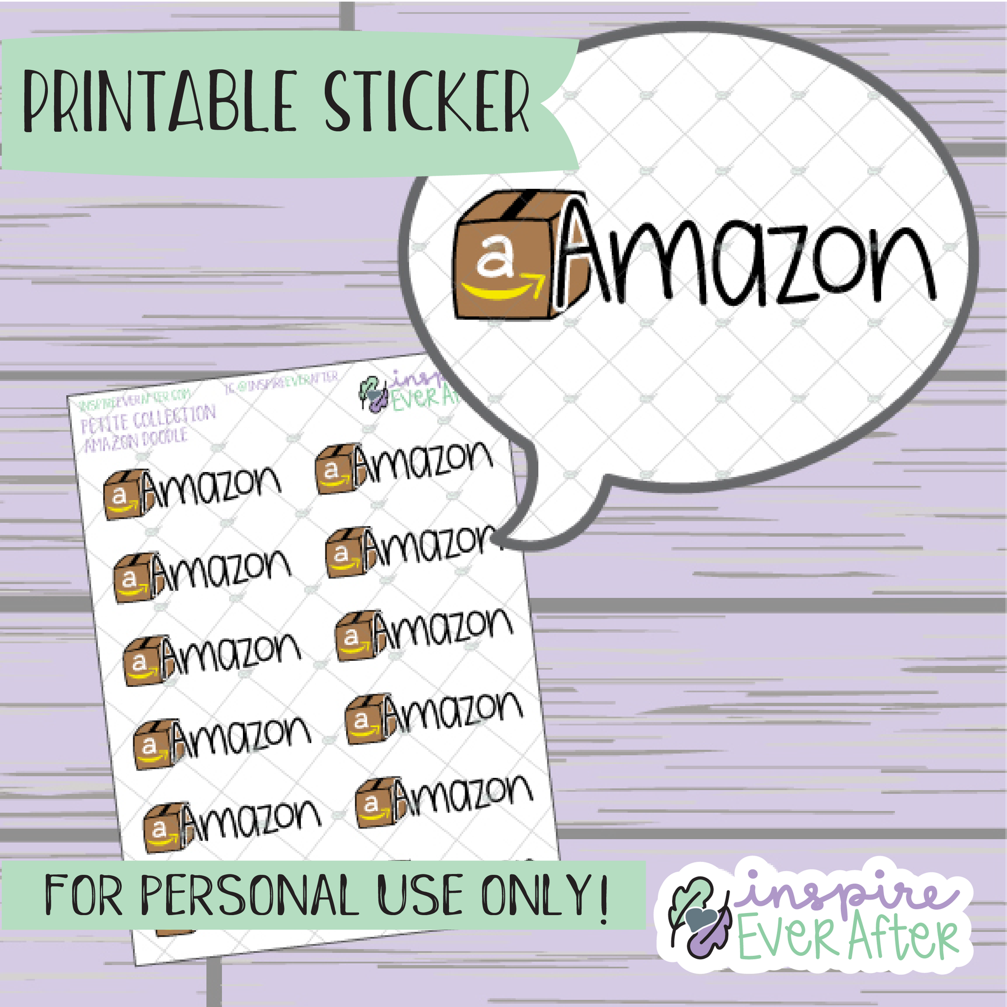 Brown Arrow Package Doodle - Printable Stickers - Hand drawn Happy Mail Deco Planner Stickers