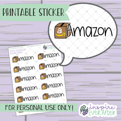 Brown Arrow Package Doodle - Printable Stickers - Hand drawn Happy Mail Deco Planner Stickers