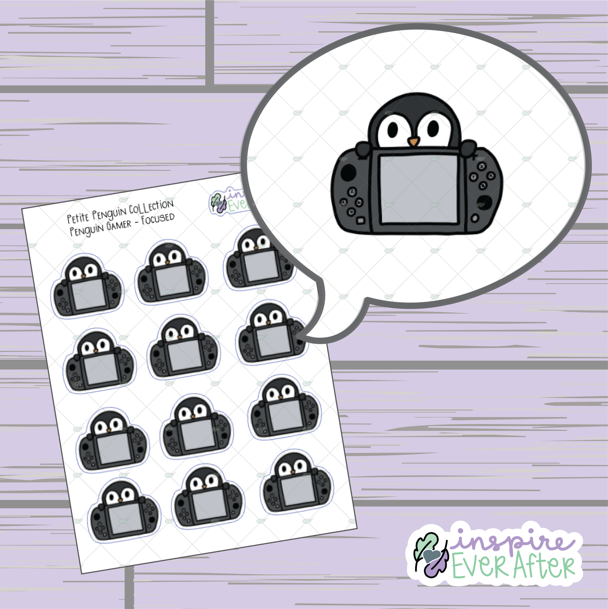 Focused Gamer Penguin ~ Hand Drawn Character Doodle ~ Petite Collection ~ Planner StickersPenguin Peekin' ~ Hand Drawn Character Doodle ~ Petite Collection ~ Planner Stickers