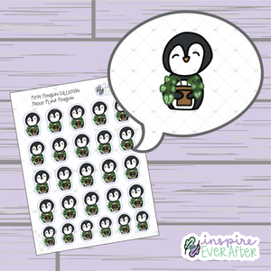 Proud Plant Parent Penguin ~ Hand Drawn Character Plant Life Doodle ~ Petite Collection ~ Planner Stickers