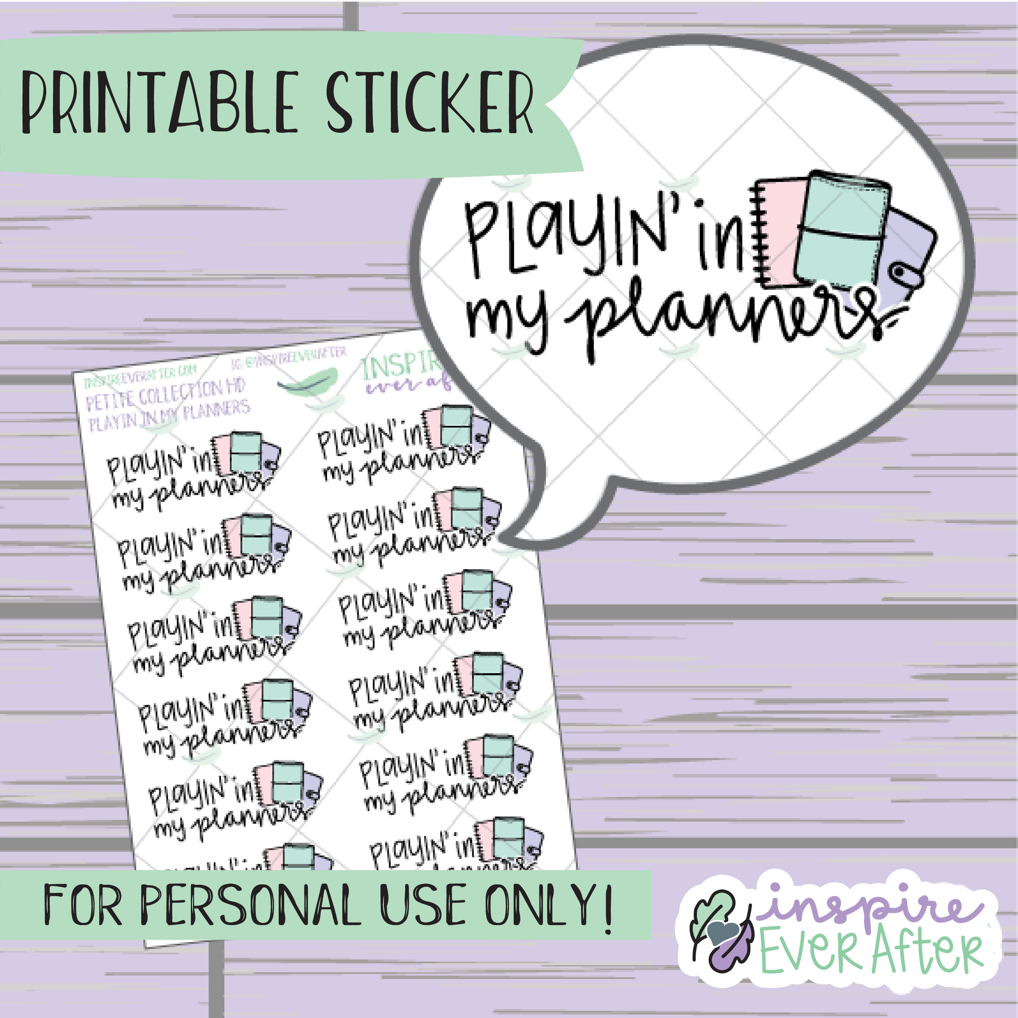 Playin' in my Planners - Printable Stickers - Hand drawn Planning Deco Planner Stickers