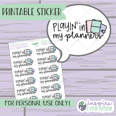 Playin' in my Planners - Printable Stickers - Hand drawn Planning Deco Planner Stickers