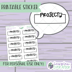 Project Script Box - Printable Stickers - Hand drawn Functional Work/ School Planner Stickers