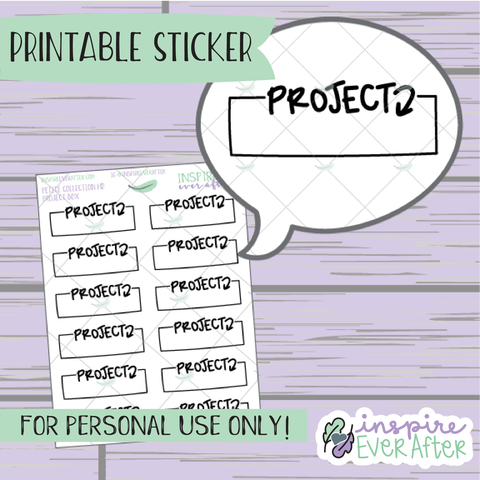 Project Script Box - Printable Stickers - Hand drawn Functional Work/ School Planner Stickers