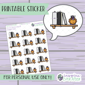 Planner Shelf - Printable Stickers - Hand drawn Deco Planner Stickers