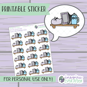 Walking/ Running Shelf - Printable Stickers - Hand drawn Workout Deco Planner Stickers