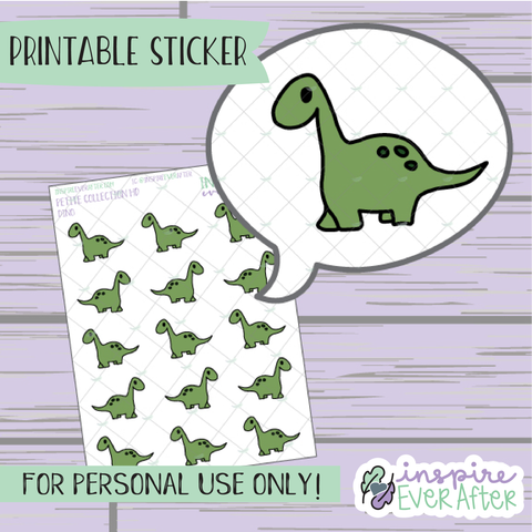 Dinosaur - Printable Stickers - Hand drawn Character Deco Planner Stickers