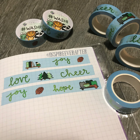 Cozy Winter Shelf Foil Washi Roll ~ Hand Drawn Inspireology Positive Affirmation Planner Accessories